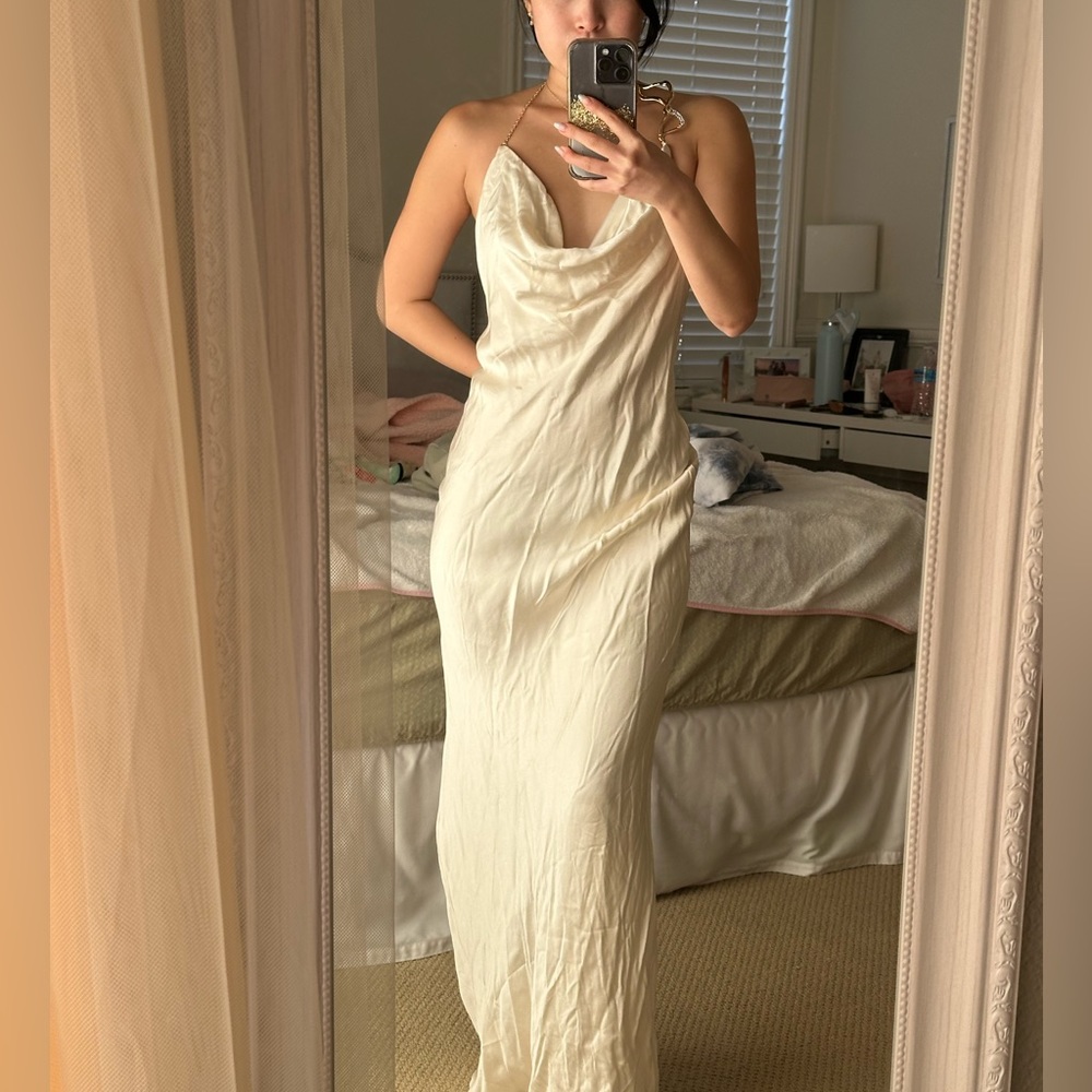 MESHKI Maxi Satin Dress